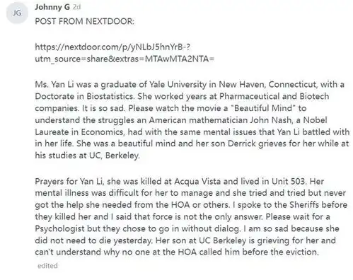 耶鲁大学毕业的华裔女子发疯手持菜刀与持枪警察对峙在家门口被枪杀