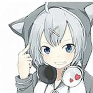 蓬蓬头短发女漫画头像