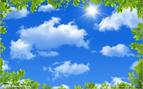 蓝天白云设计图自然风光
