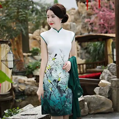 一衣两穿旗袍裙,仙气飘飘美如画