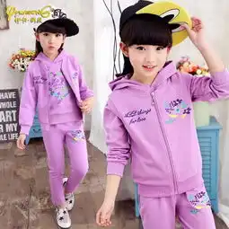 女童春秋装2016新款儿童3运动服纯棉5卫衣12岁小孩7衣服8三件套装尺码110160身高100cm153cm