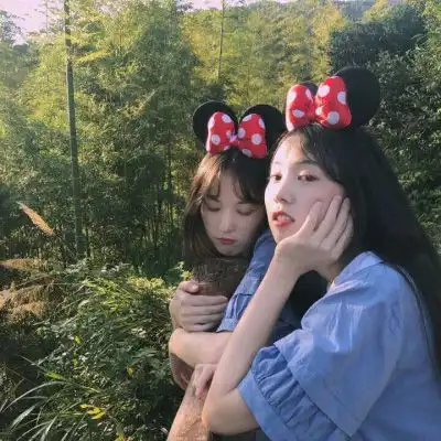 女生闺蜜头像真人两张霸气新款闺蜜二人头像