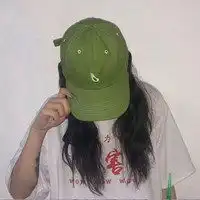 带绿色帽子的头像女生小清新微信头像图片大全