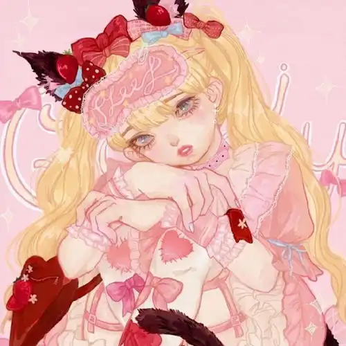 头像插画少女
