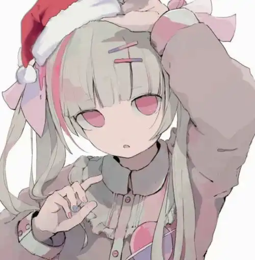 头像女生抱猫粉色卡通