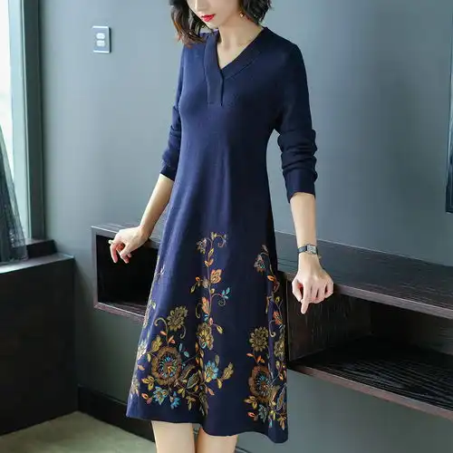 修身显身材的针织裙,温暖包裹全身,优雅的气质,舒适又减龄