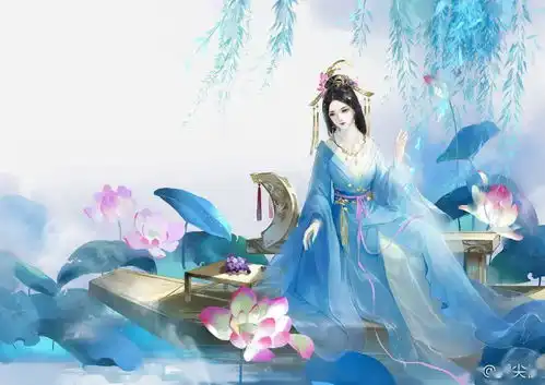 古风蓝衣头像丨壁纸