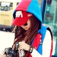 谁又戴帽子的qq女生头像,类似于这种帽子的,图案是星星的