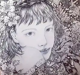 美的过分了,日本插画师笔下的细密黑白线条小姐姐