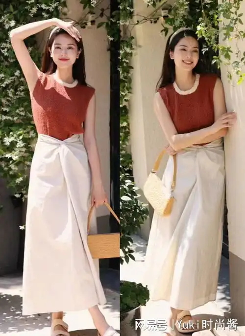 优雅女人夏天别总穿黑白色,彩色系穿搭明媚时尚,非常提回头率