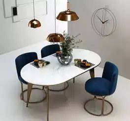 天然大理石餐桌,让三餐更有仪式感