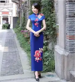 旗袍戴花美女头像