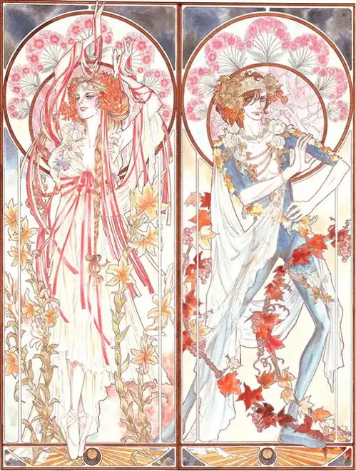 鲜花卷发情欲肢体...日本少女漫画风如此浪漫是因为他