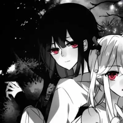 黑白动漫情侣头像一对,永远低头为你带路