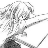 二次元女生抑郁头像黑白