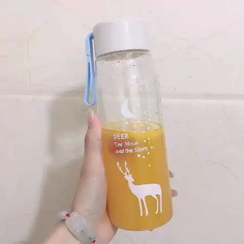 网红水杯便携夏天大容量水瓶塑料杯子ins防摔耐高温随手杯女学生