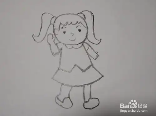 小女孩简笔画怎么画