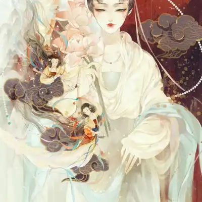 唯美古风头像女手绘转为