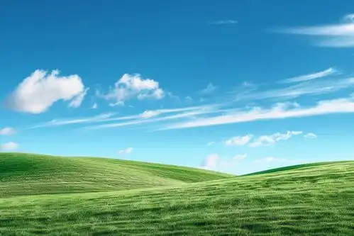 草地蓝天高清壁纸创意海报广告素材