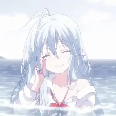 蓝色清新女生动漫头像,头像女生简单蓝色系