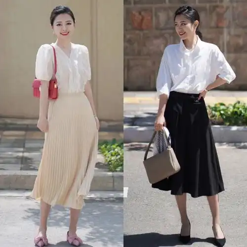 真正会穿的女人都偏爱半身裙,夏天学会这样穿,时髦又气质