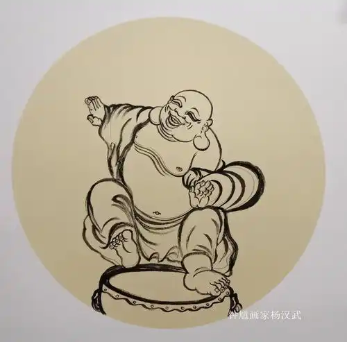 钟馗画家杨汉武弥勒佛系列作品精选