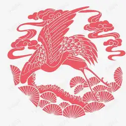 红色剪纸仙鹤素材图片免费下载高清效果元素png千库网图片编号3328451