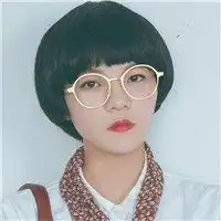 圆框复古眼镜头像女生微信头像图片大全