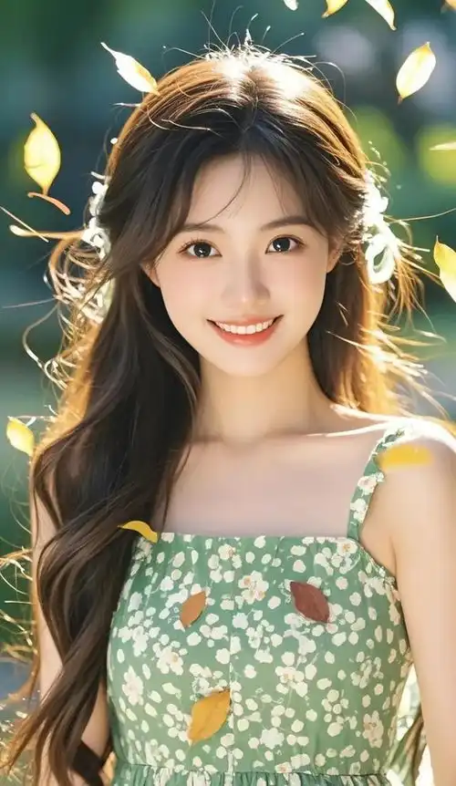 美女壁纸丨绿色系清新脱俗,初恋的味道