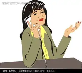 女性打电话插画eps素材免费下载红动网