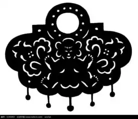 抽象的小女孩窗花剪纸图ai素材免费下载编号5246902红动网