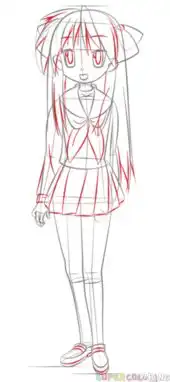 动漫女孩简笔画教程