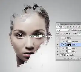 photoshop制作水墨喷溅效果的美女头像设计的ps教程