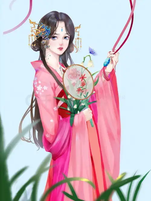 二次元少女头像真人古风