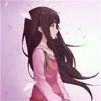 动漫版情侣头像一个女生的脸被花遮住