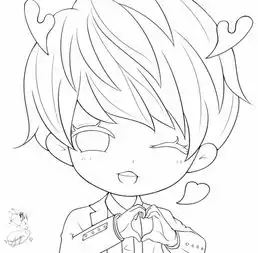 手绘插画线稿手稿黑白素材