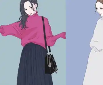 手绘知性优雅头像