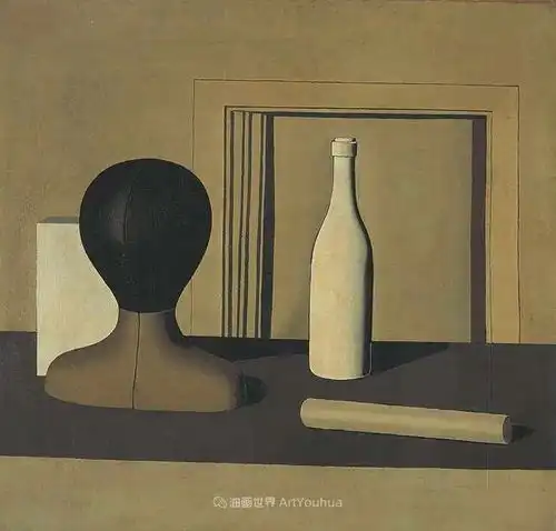 莫兰迪几乎从来不用鲜亮的颜色,把几只瓶子画了一生