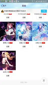 求qq个性名片这十二张星座少女原图