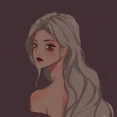 头像漫画女高冷黑白牵着