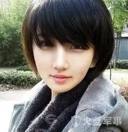 戴眼镜美女头像短烫发唯