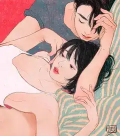 插画美女在仲夏