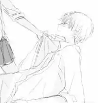 黑白动漫情侣头像