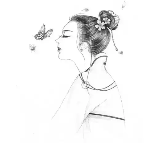 侧颜古装美人,美得令人陶醉
