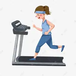 跑步机健身的小女孩素材图片免费下载千库网