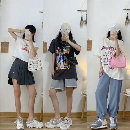 27套元气少女秋季ootd,元气又简约的t恤超级百搭,谁穿谁好看