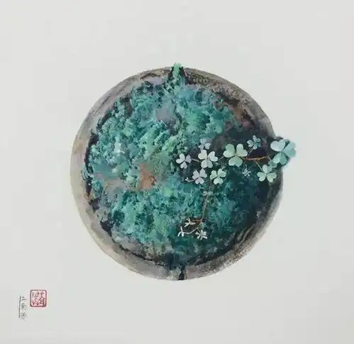 画画,大多徘徊于心与物之间我乐在其中,陶醉在一个小小的世界里苔藓系列东西