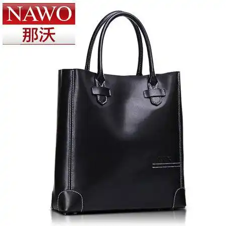 nawo那沃新款欧美风牛皮女包单肩包手提包大包子母包