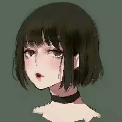 短发冷艳女生动漫头像