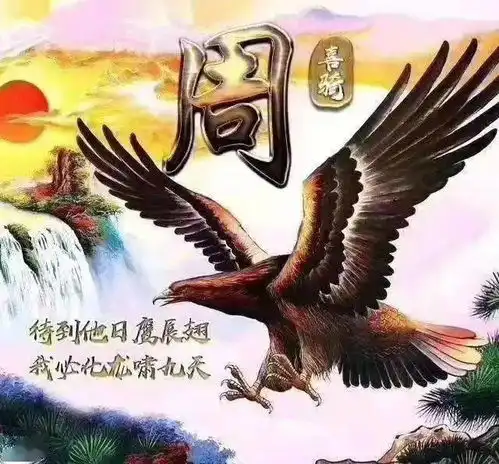 你的微信头像该换了,水墨中国风雄鹰展翅姓氏头像,助你大展宏图